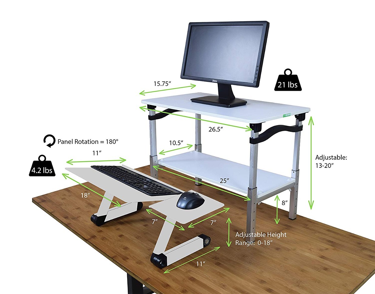 Uncaged Ergonomics Lift Standing Desk Conversion Kit 20 364