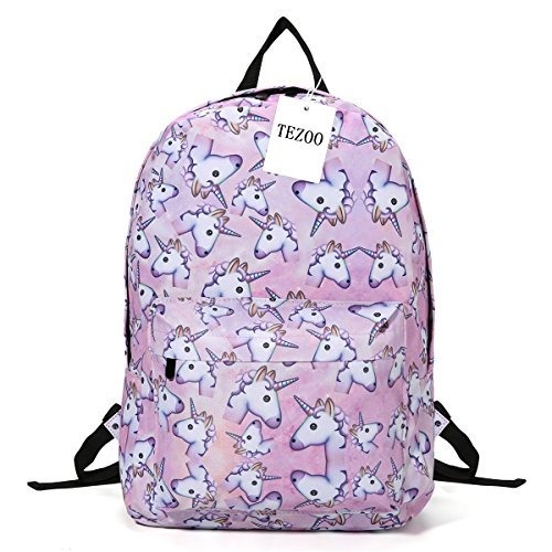 Lincong Bolso con Cord/ón Unicornio para Mujeres Bolso de Hombro Bolso Mochila Escolar Mochila de Senderismo Color