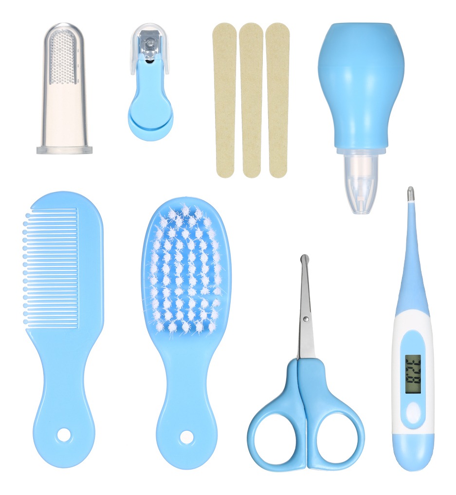 conveniente y seguro para reci/én nacidos 8 piezas Kit de cuidado para beb/és de pl/ástico no t/óxico Kit para el cuidado del beb/é Pink