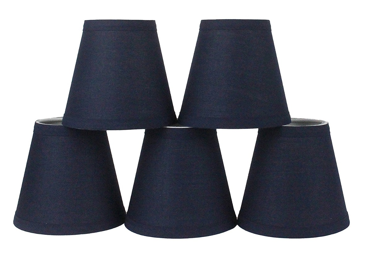 Urbanest Set Of 5 Navy Blue Cotton Chandelier Lamp Shade 3 Chandelier Lamp Shade 3 Cargando Zoom