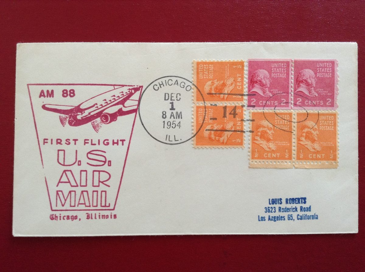 Usa 1954 - Selos Em Carta Dos Estados Unidos Envelope 