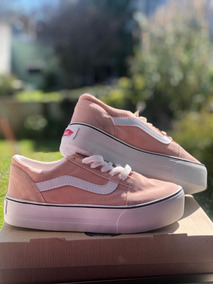 vans rosa pastel plataforma