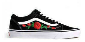 vans bordado flores