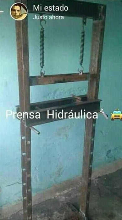 Prensa hidráulica casera