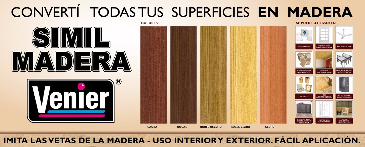 Pintura simil madera venier colores