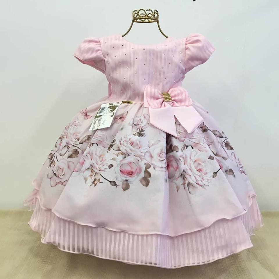 vestido de luxo infantil jardim encantado