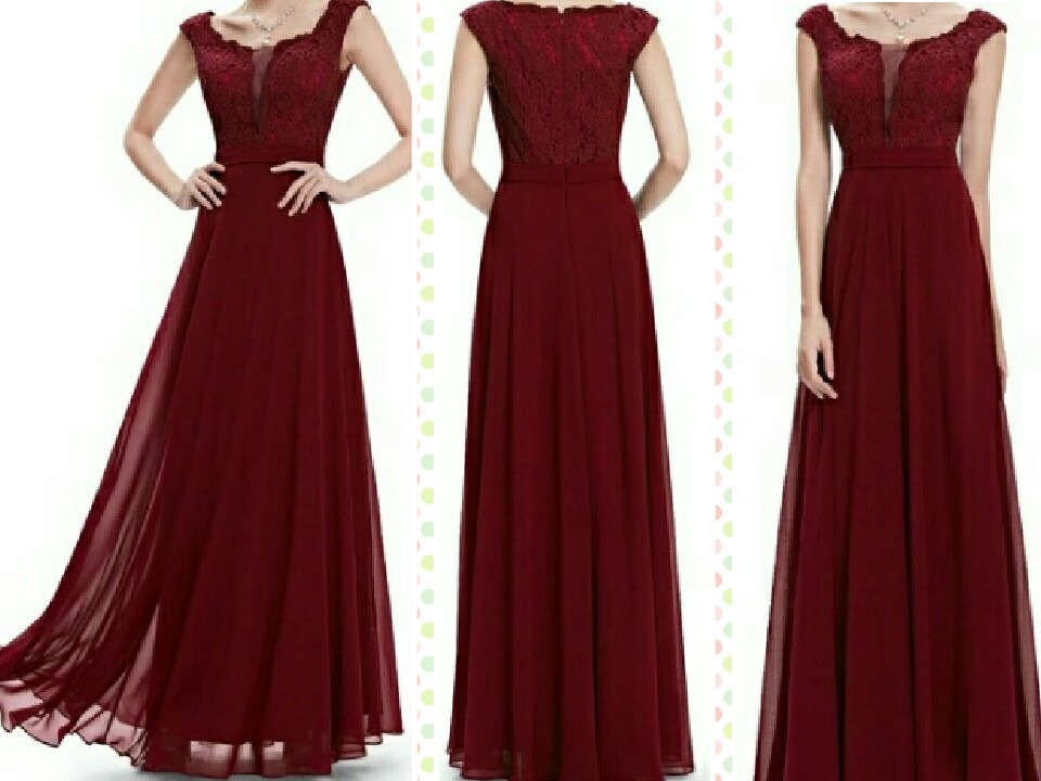 vermelho borgonha vestido
