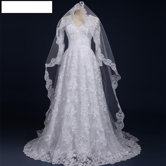 vestido de noiva de manga comprida