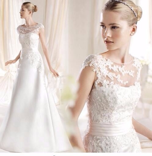 vestido de novia corte a escote barco hermoso 2 - $ 2,883.76 en