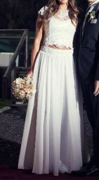 vestido de novia de 2 piezas - $ 6.000,00 en mercado libre