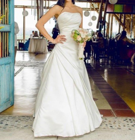 vestido de novia usado marca pronovias color crema - $ 1.500.000 en
