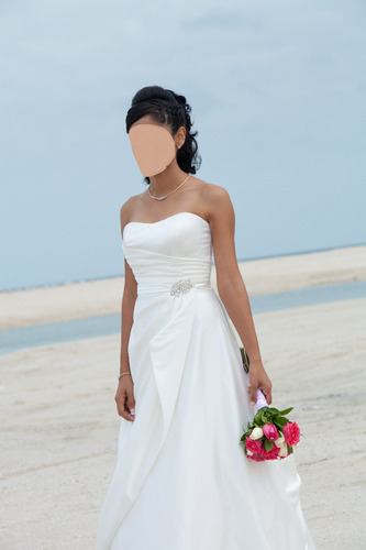 vestido de novia usado precioso una puesta - $ 4,999.00 en mercado libre