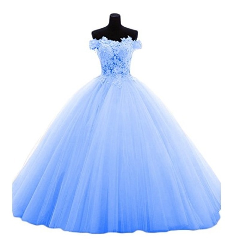 vestido de debutante azul tiffany