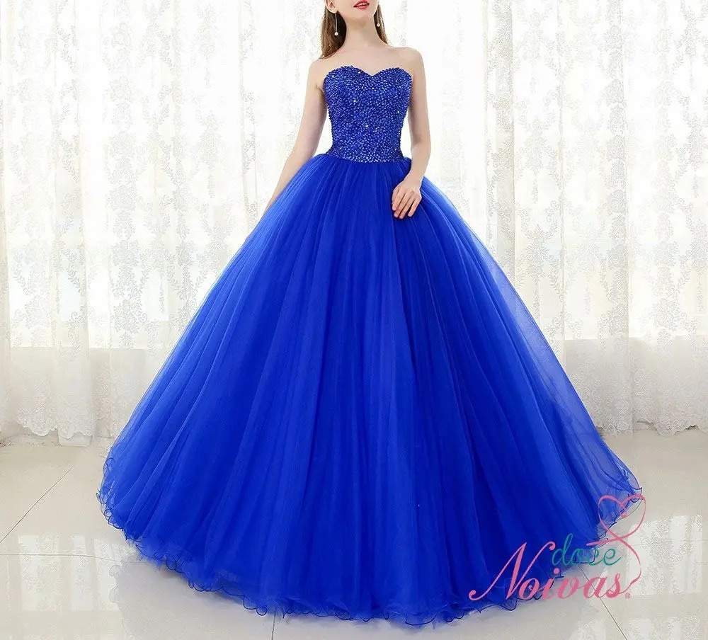 Vestido Debutante Tomara Que Caia Azul Royal Bic - R$ 799,90 em Mercado ...