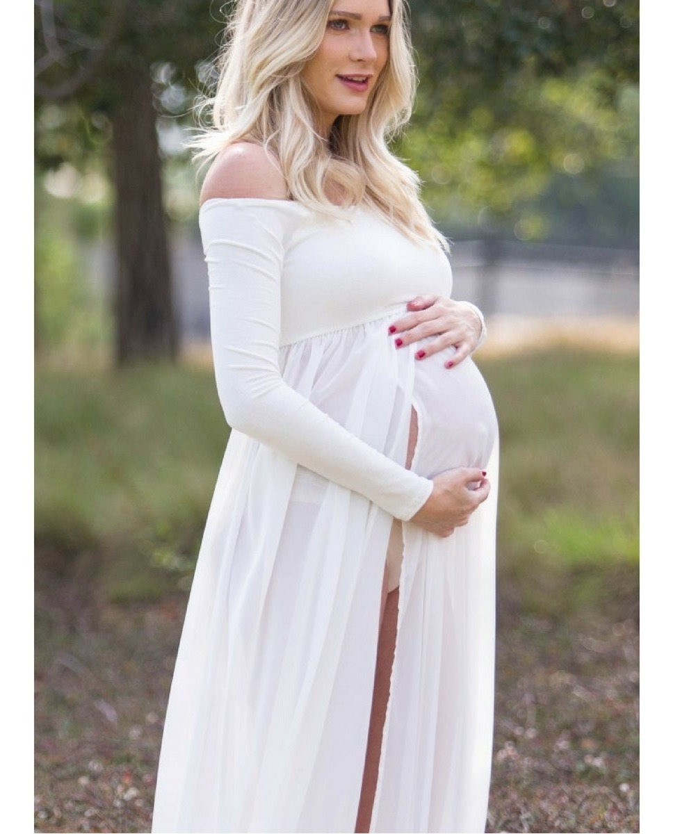 vestido gestante para ensaio fotográfico