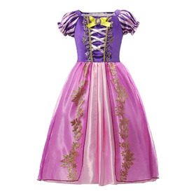 Vestido Fantasia Princesas Promoção Infantil Rapunzel