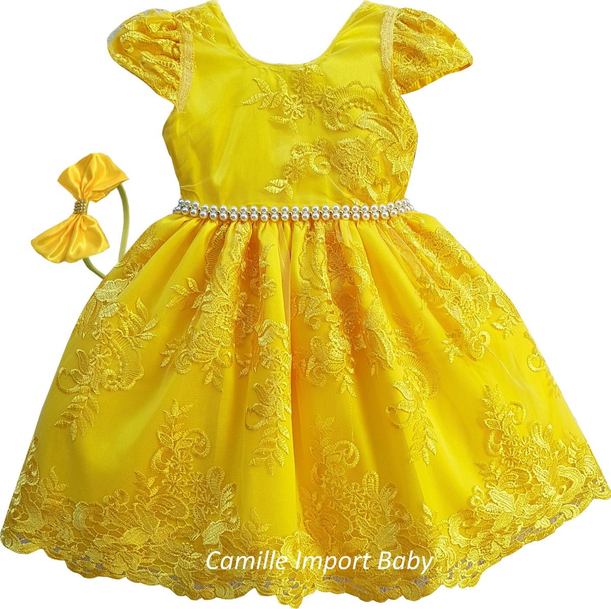 vestido amarelo de festa