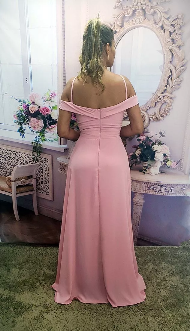 vestido longo rosa para casamento