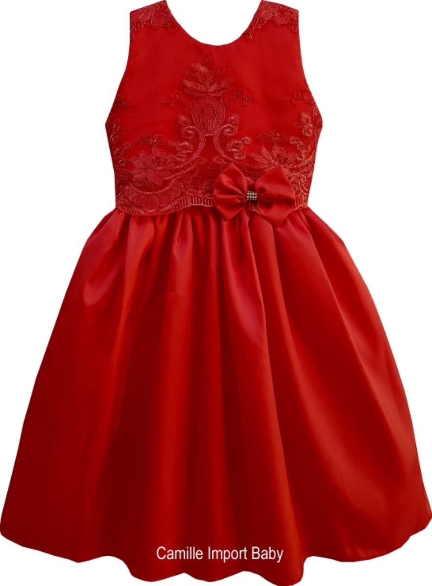 vestido vermelho 4 anos