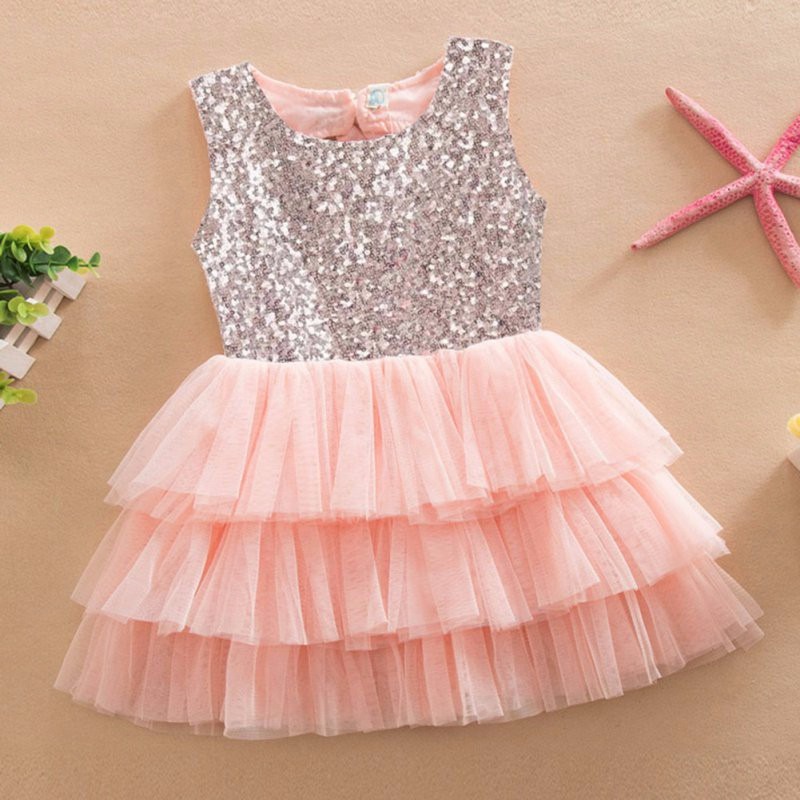 Vestido Fiesta Con Brillos Lentejuela Y Tutu De Niña Y ...