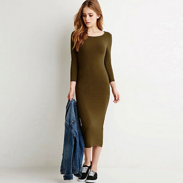Vestido Fresco Casual Largo Manga Tres Cuartos Moda Tres - U$S 45.00 ... Vestido Fresco Casual Largo Manga Tres Cuartos Moda Tres - U$S 45.00 ...