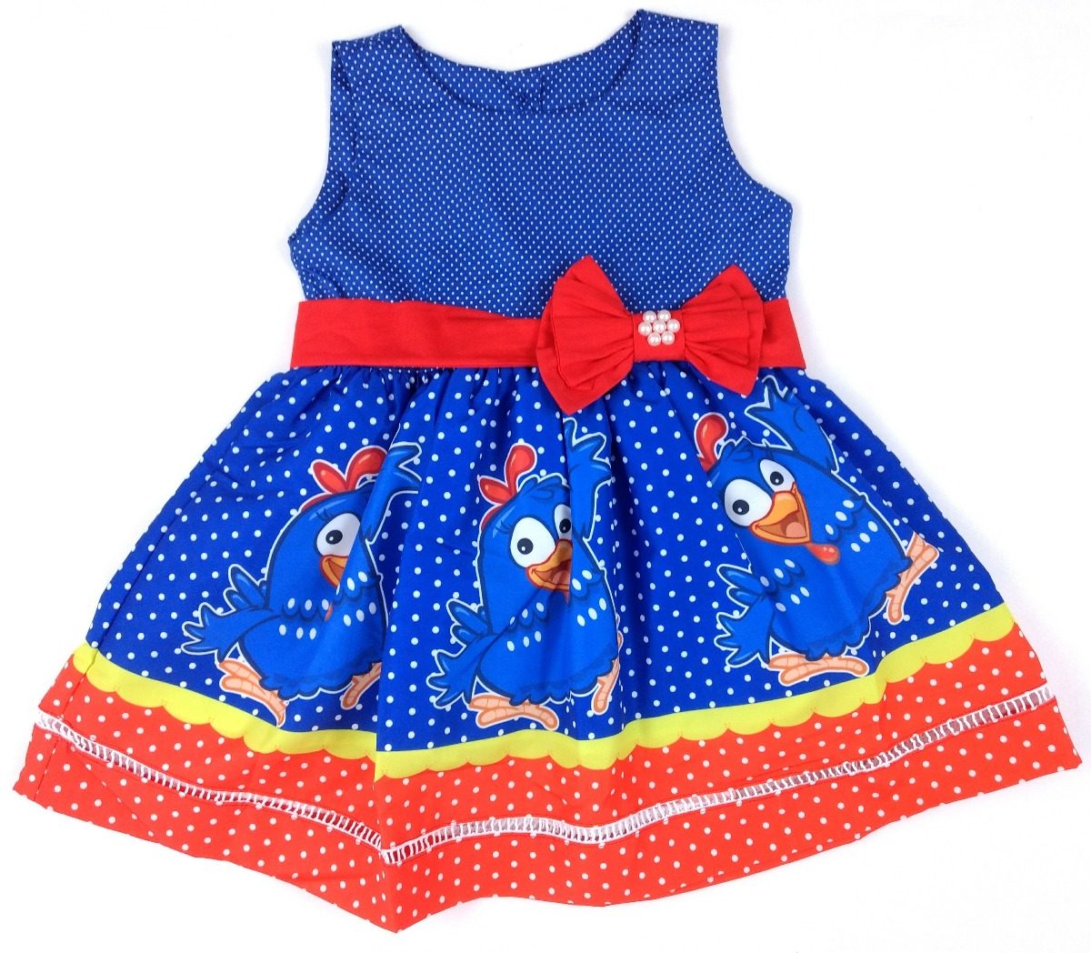 vestido da galinha pintadinha simples