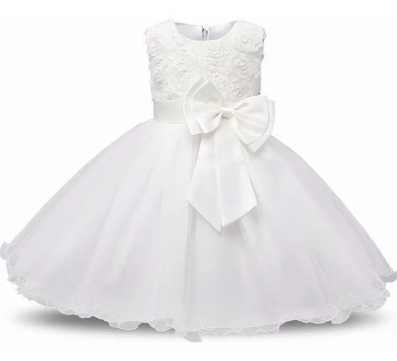 Vestido Infantil Branco Batizado Daminha Casamento Oferta - R$ 119,98 ...