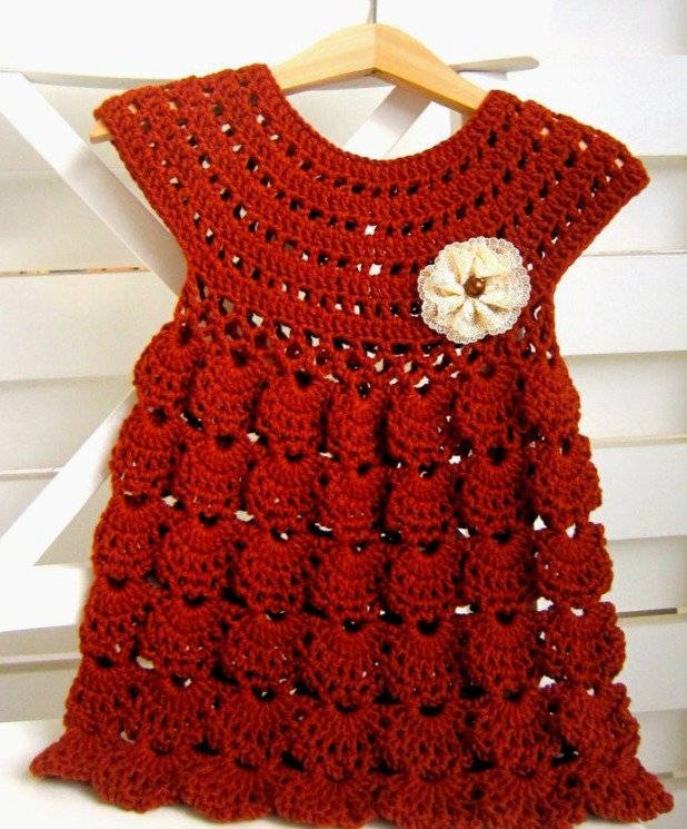 vestido croche vermelho