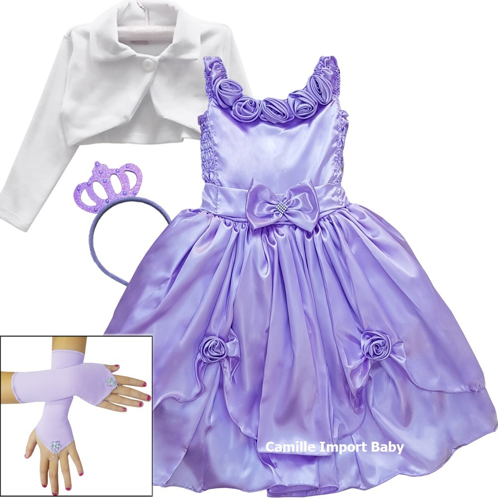 vestido infantil da princesa sofia