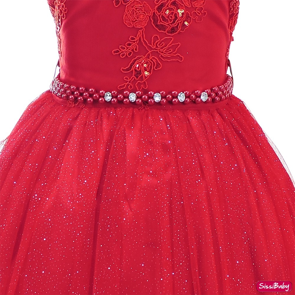 vestido vermelho infantil formatura