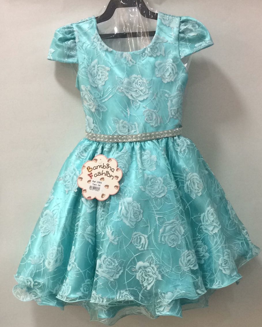 azul tiffany vestido infantil