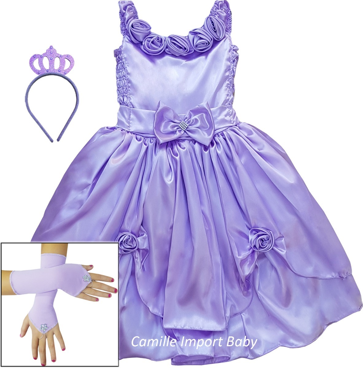 vestido infantil da princesa sofia