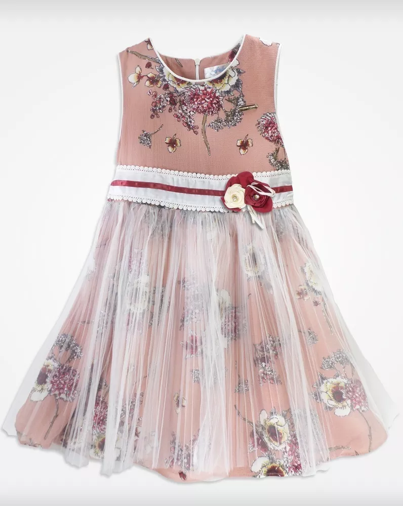 vestido infantil cetim