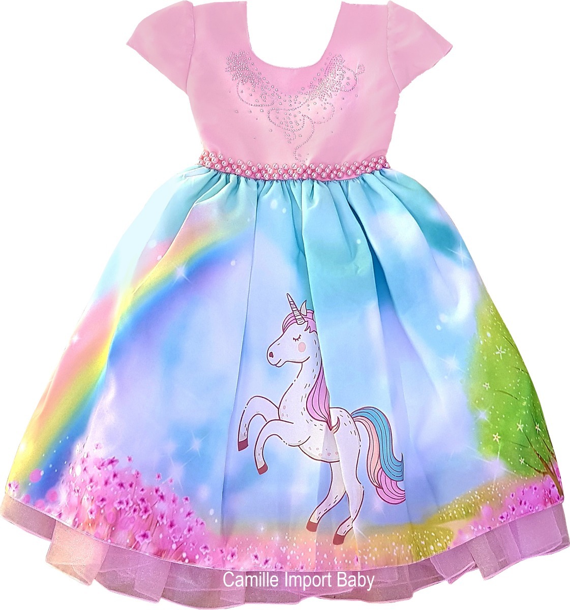 vestido unicornio simples