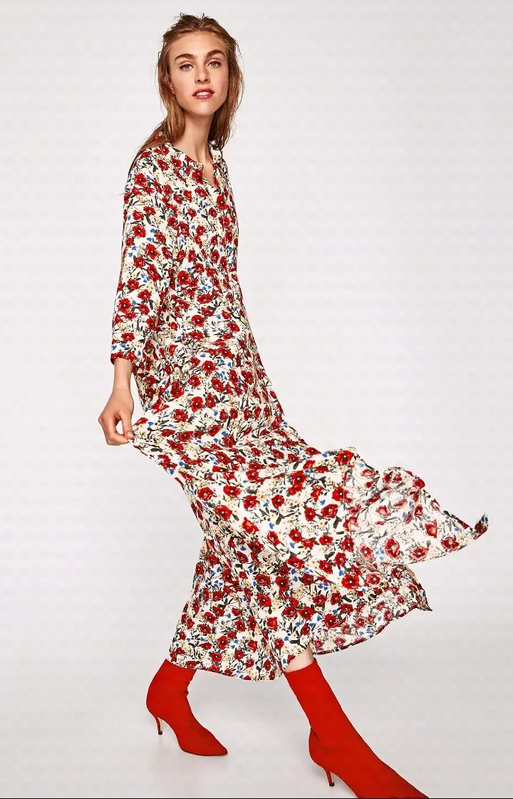 Vestido Flores Rojas Zara Online Shop, UP TO 54% OFF | www.apmusicales.com
