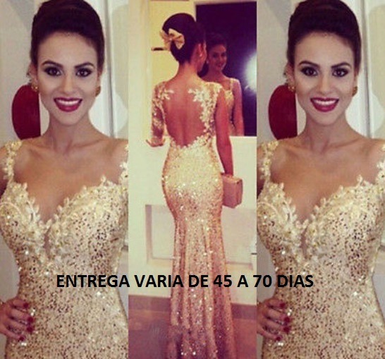 vestido longo para casamento dourado