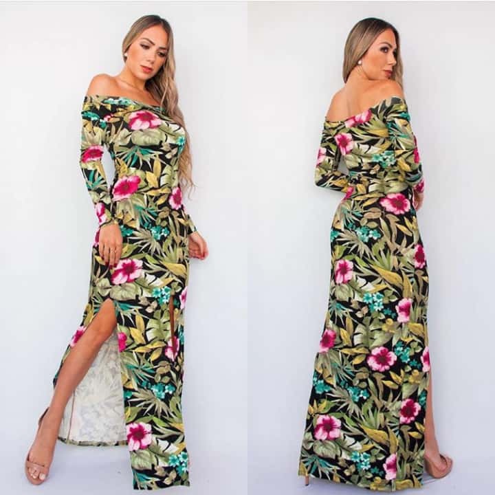 vestidos longos estampados 2018