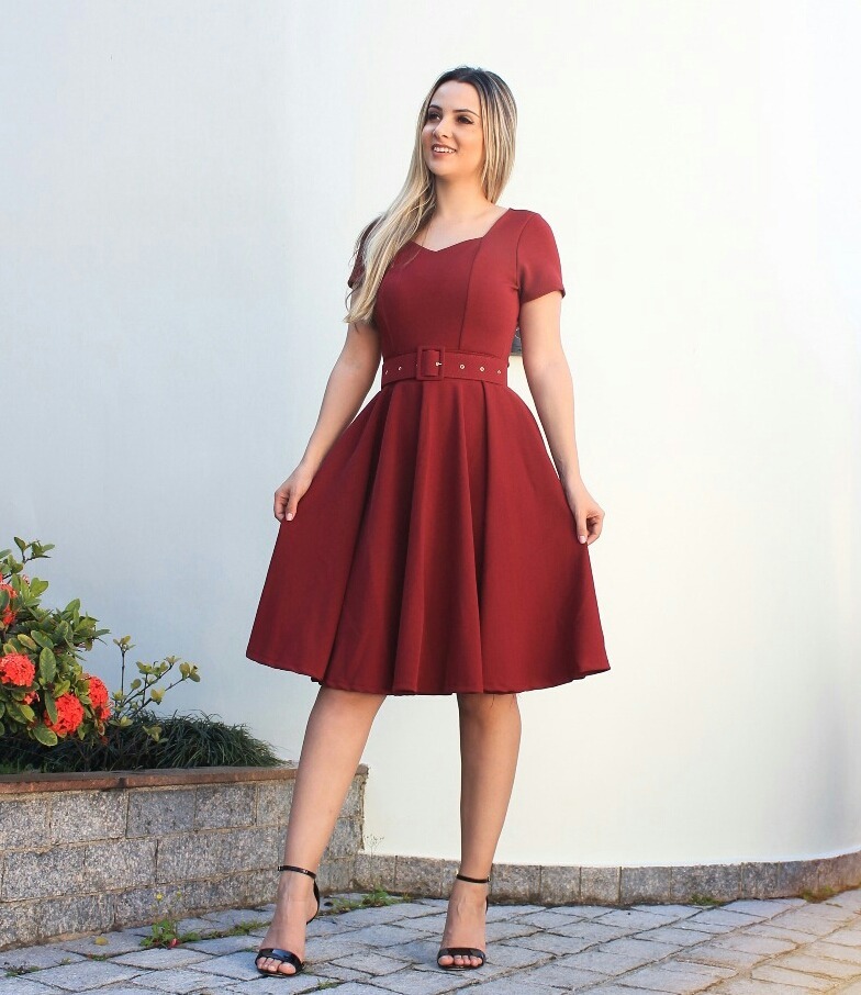 crepe de malha vestido