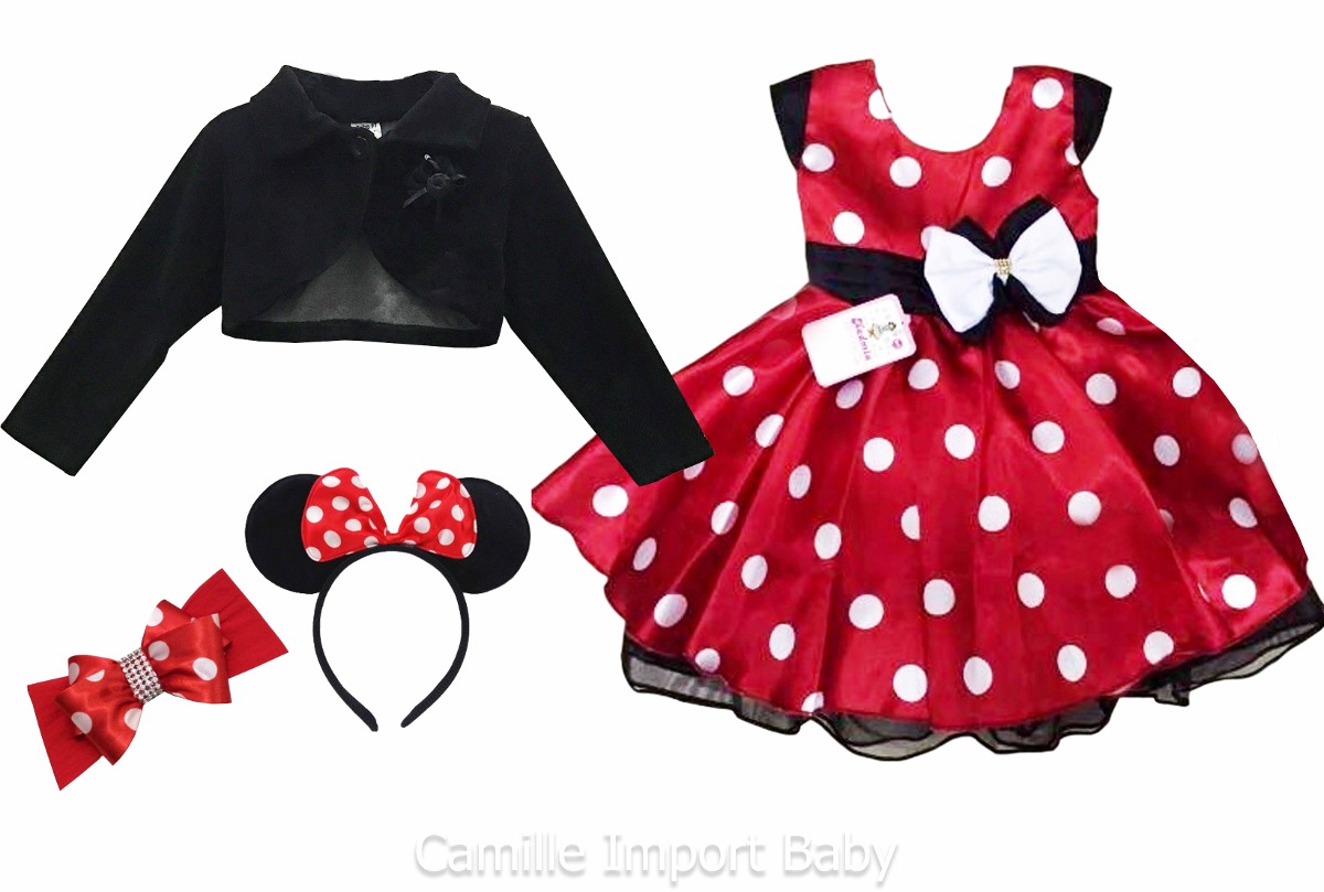 vestido minnie bebe 1 ano