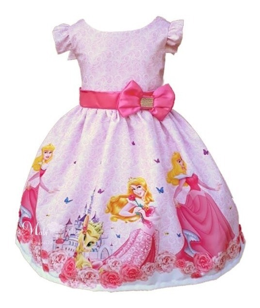 vestido infantil da princesa aurora
