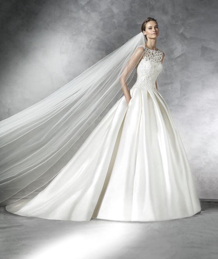 vestido pronovias seminuevo modelo pranette, estilo princesa