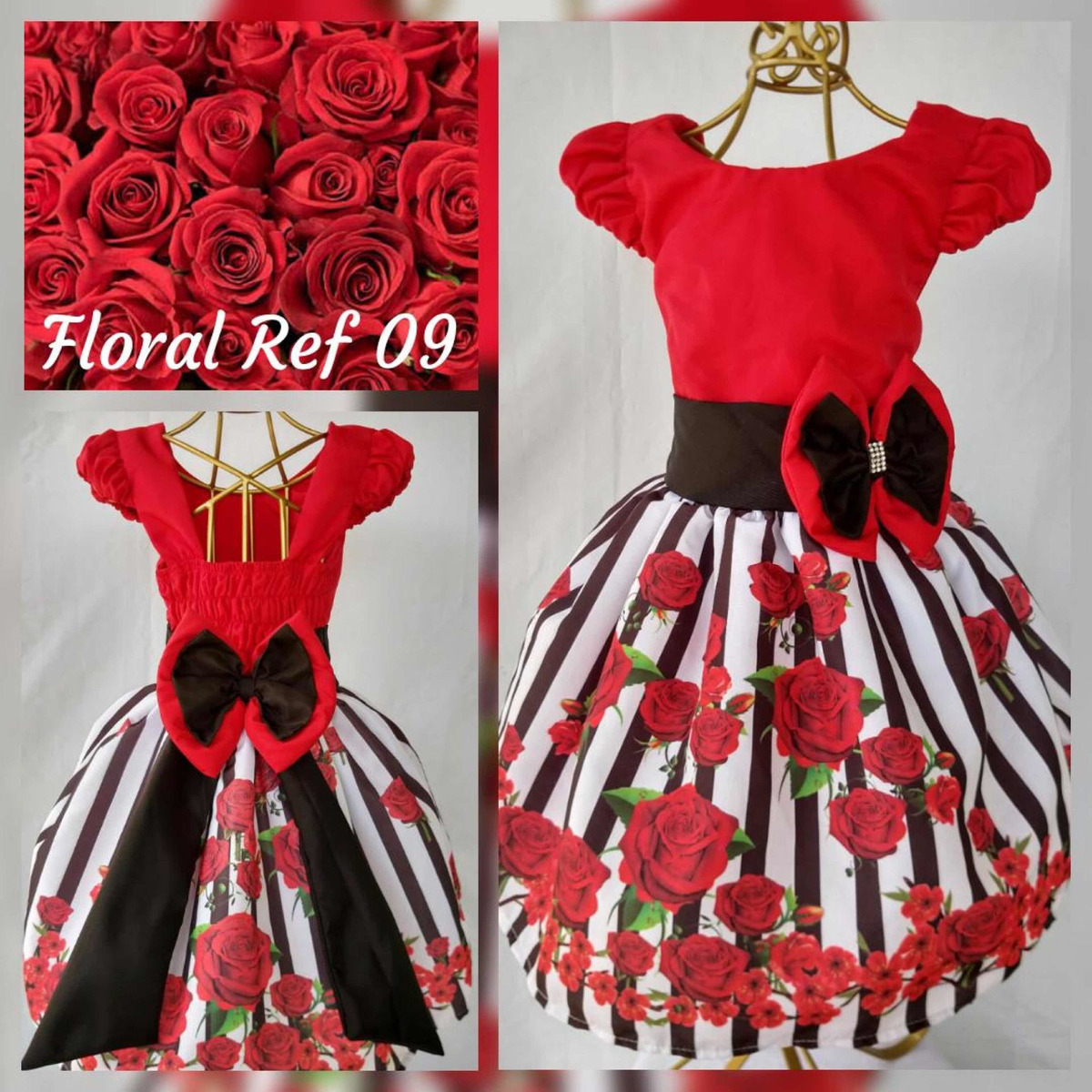 vestido vermelho com preto