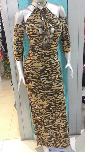 vestidos off shoulder elegantes animal print