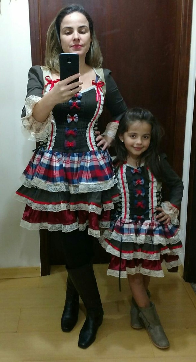 vestido quadrilha mae e filha