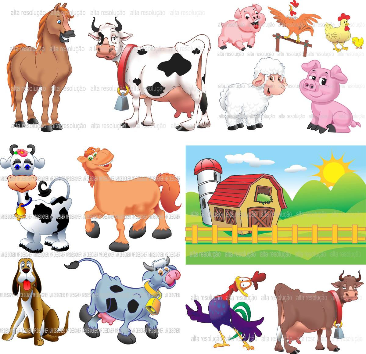Vetores E Imagens Da Fazendinha Fazenda - Png E Corel - R$ 10,00 em