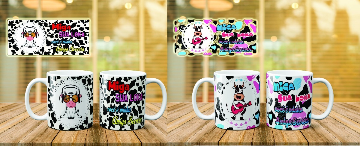 Download Vetores Estampa Sublimação Caneca Amigo Secreto - R$ 14,90 em Mercado Livre