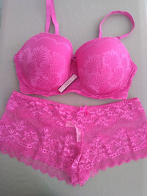 Victorias Secret Coordinado 42d 3x Conjunto Ropa Interior