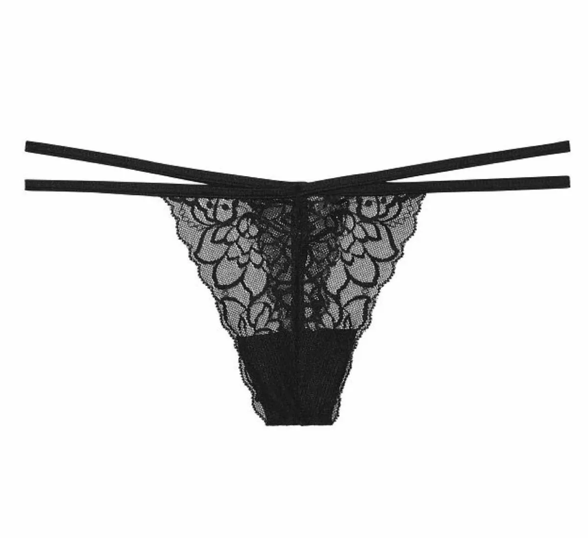 tanga negra con encaje
