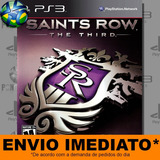 Jogo Ps3 Saints Row The Third Código Psn Mídia Digital