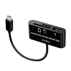 C/&E CNE54507 Micro USB to USB OTG Adapter Cable 4-Pack